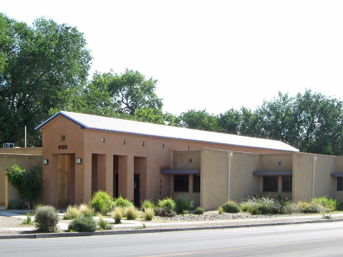The public library building in Los Lunas, New Mexico