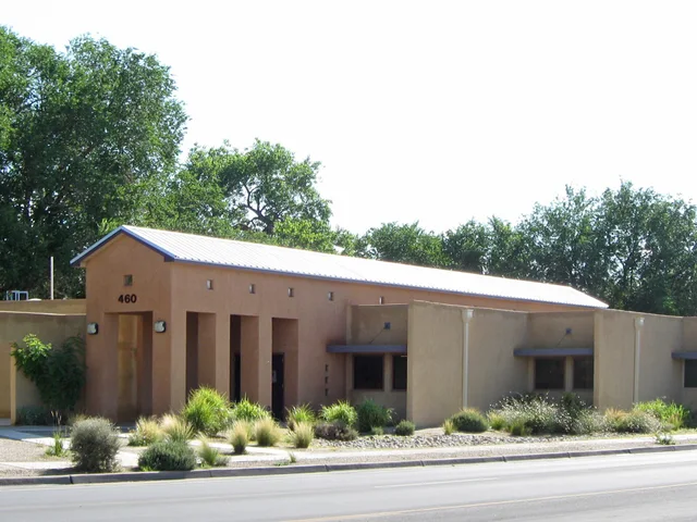 The public library building in Los Lunas, New Mexico