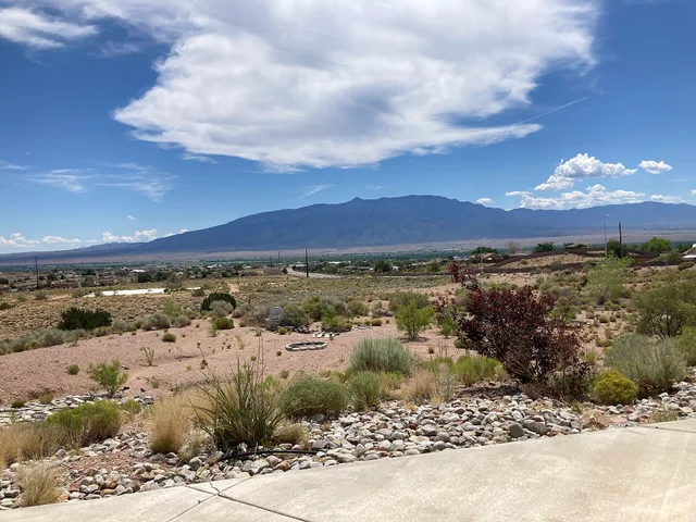 Rio Rancho with the Sandia Mountains on the horizon